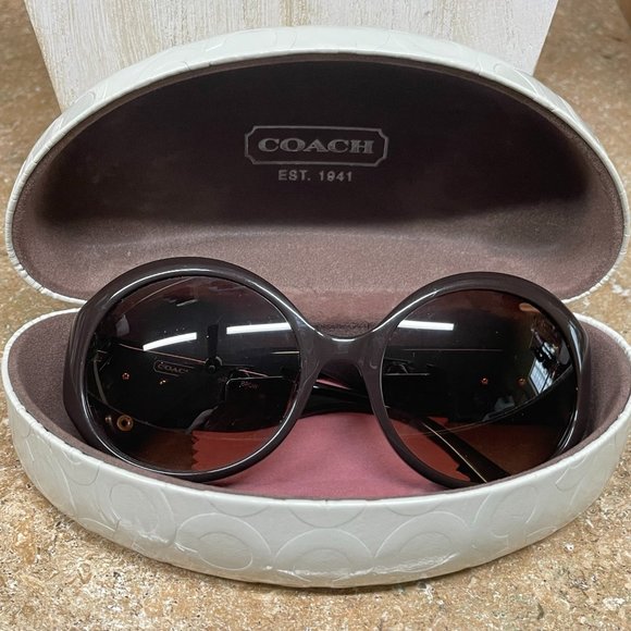 Coach Accessories - PERFECT COACH BRAND LABELED SUNGLASSES DARK BROWN FRAMES WITH CASE & CLOTH EUC